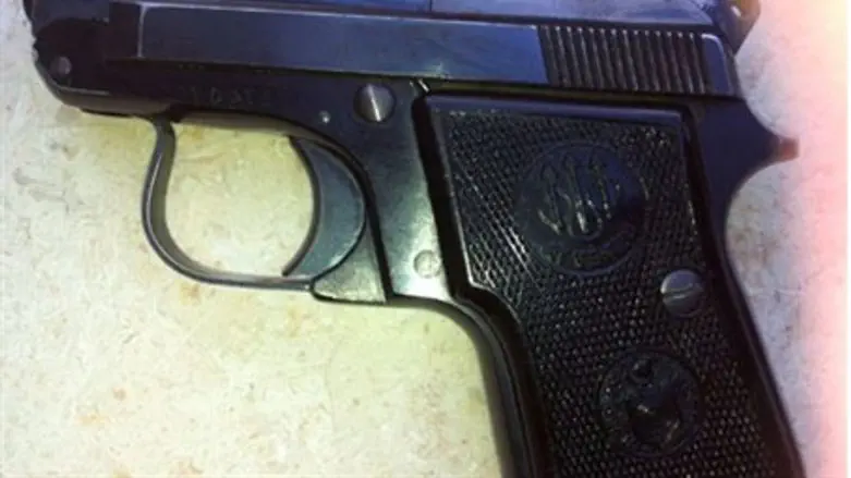 The pistol confiscated by police