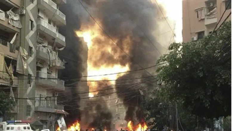 Aftermath of Beirut bomb, 2nd Jan. 2014