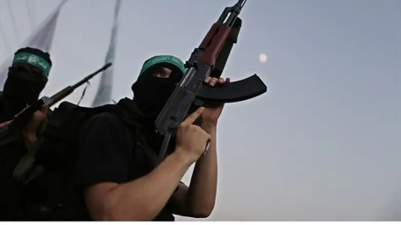 Hamas terrorists in Gaza City