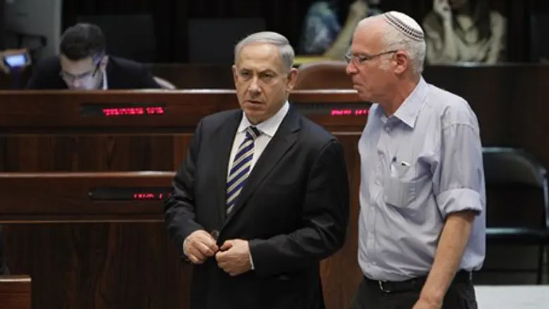 Ariel (right) with Netanyahu