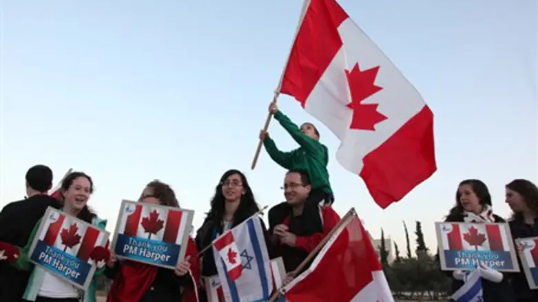 Canadian-Israelis at pro-Harper protest