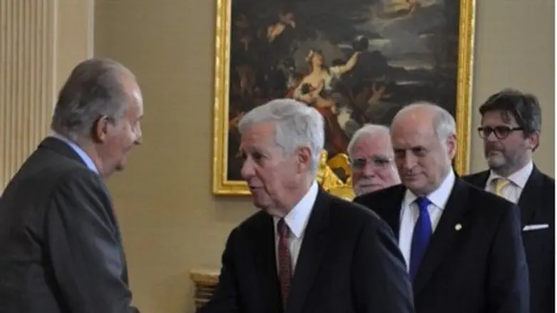 King Juan Carlos I of Spain meets Jewish lead