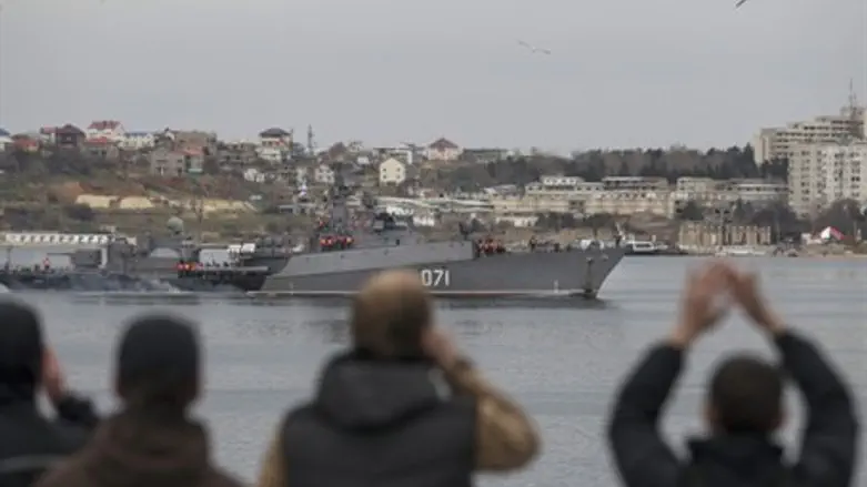 Russian warship off Crimea