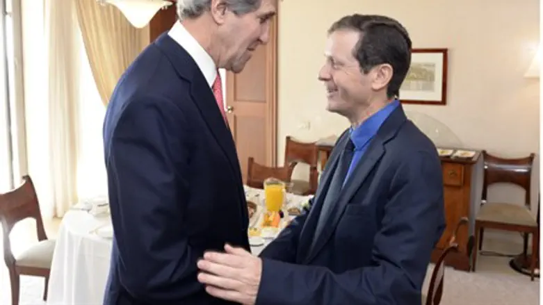 John Kerry and Yitzhak Herzog