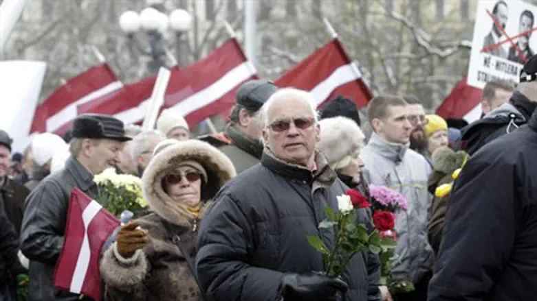 Annual procession commemorating the Latvian Waffen-SS (file)