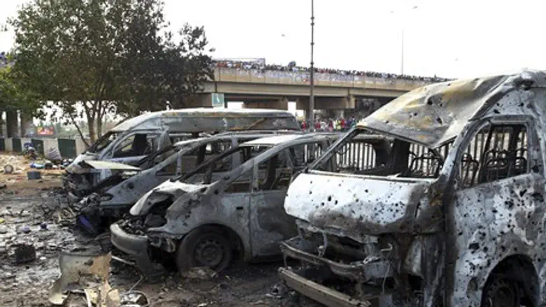 Aftermath of Nigerian bus bombing