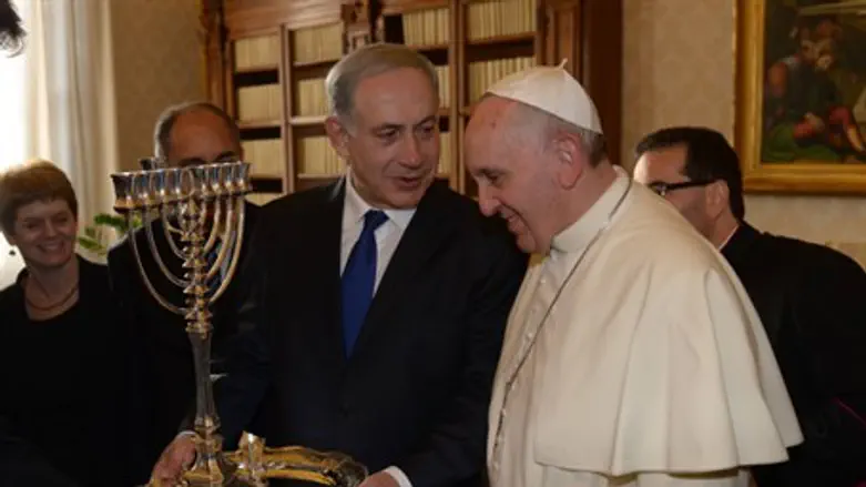 Binyamin Netanyahu and Pope Francis