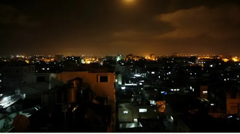 Light flare over Gaza after airstrike