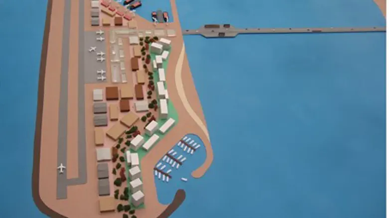 Model of proposed artificial island