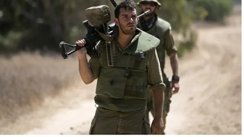 IDF reservists on the border with Gaza