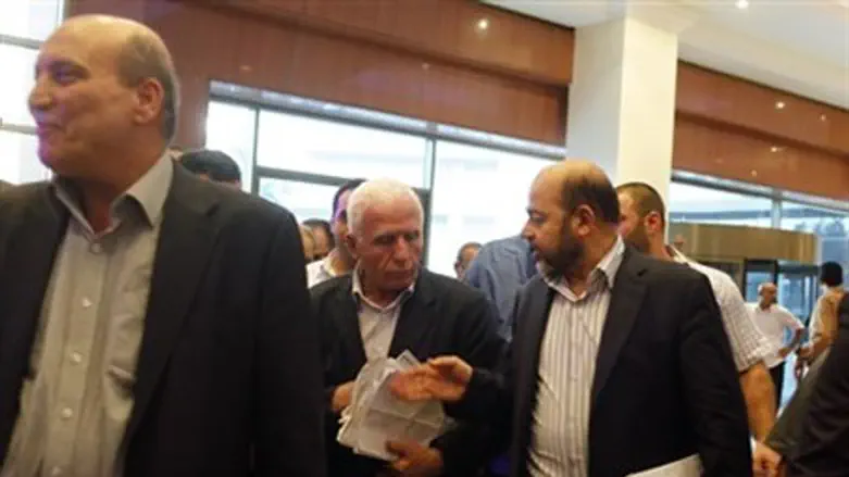 Palestinian delegation at Cairo talks