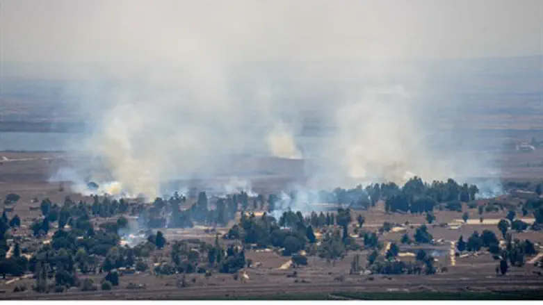 Smoke from fighting in Quneitra