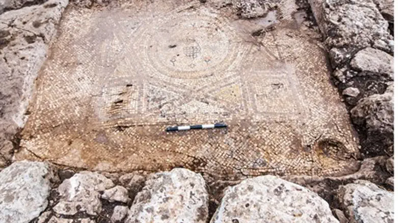 One of several mosaics unearthed