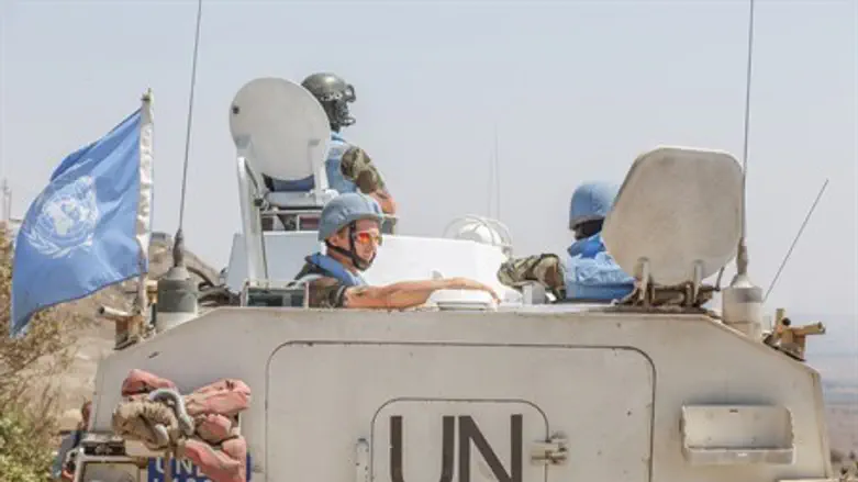 UN forces in the Golan Heights (file)