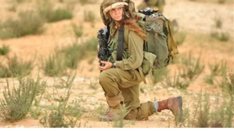 Female combat soldier