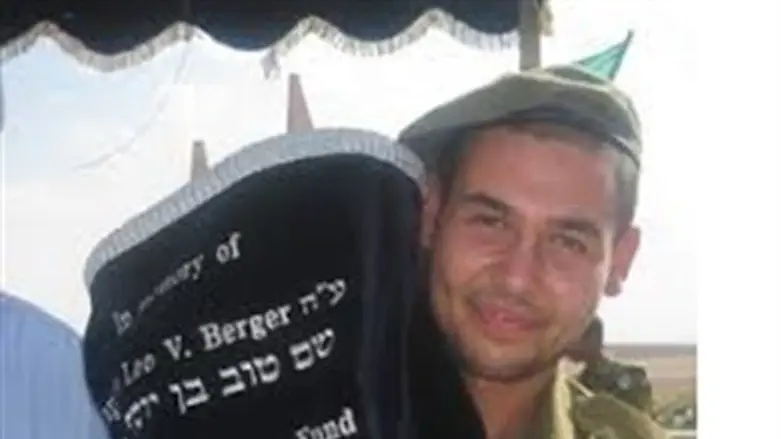 Nahal Soldier with new Sefer Torah