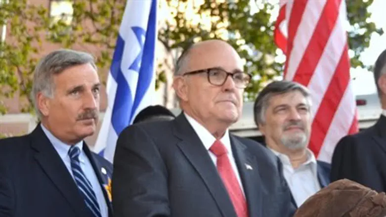 Giuliani at the protest.