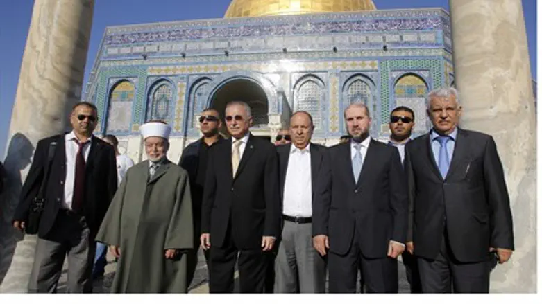 Muslim officials at the Dome of the Rock