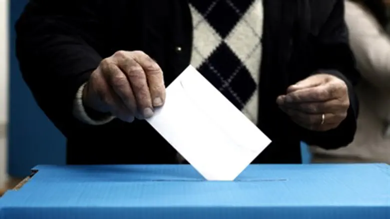 Voting at the ballot box (illustration)
