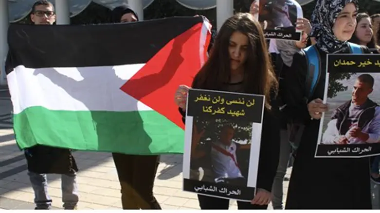 Anti-Israel protest at Tel Aviv University (file)