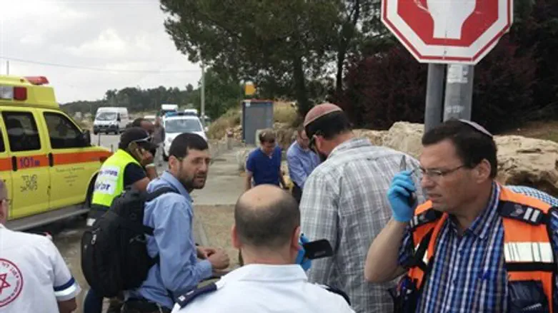 Scene of the attack, next to Alon Shvut in Gush Etzion