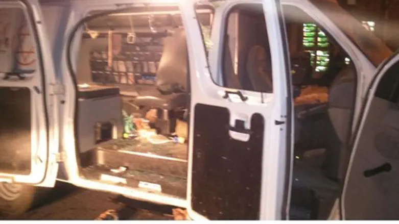 Attacked IDF ambulance