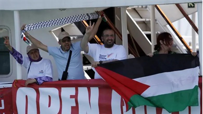 Anti-Israel activists join the Freedom Flotilla II (July 2011)