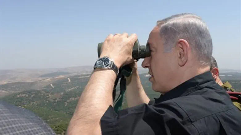 Binyamin Netanyahu in northern Israel
