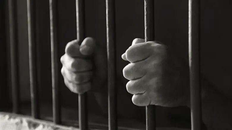 Prisoner captive jail bars