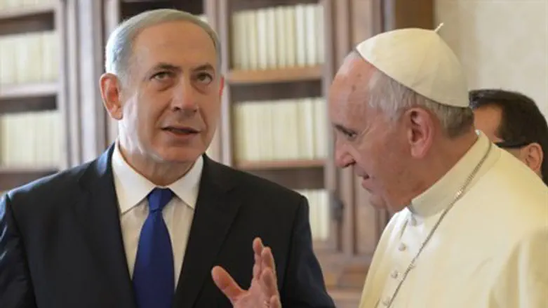 Pope Francis and Prime Minister Binyamin Netanyahu at the Vatican