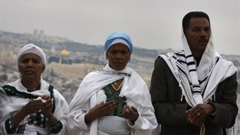 Ethiopian Jews in Jerusalem (illustration)