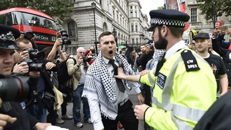 Anti-Israel protesters clash with police in London (archive)