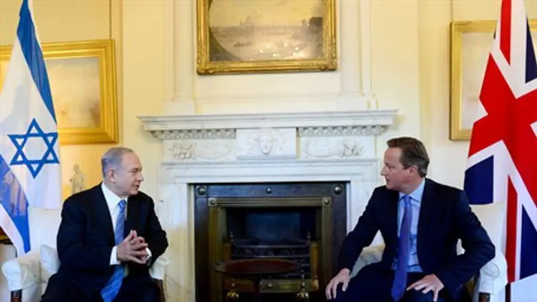 Prime Minister Binyamin Netanyahu with British Prime Minister David Cameron