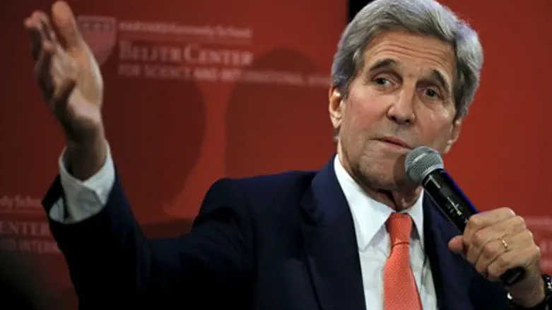 John Kerry speaks in Cambridge, Massachusetts