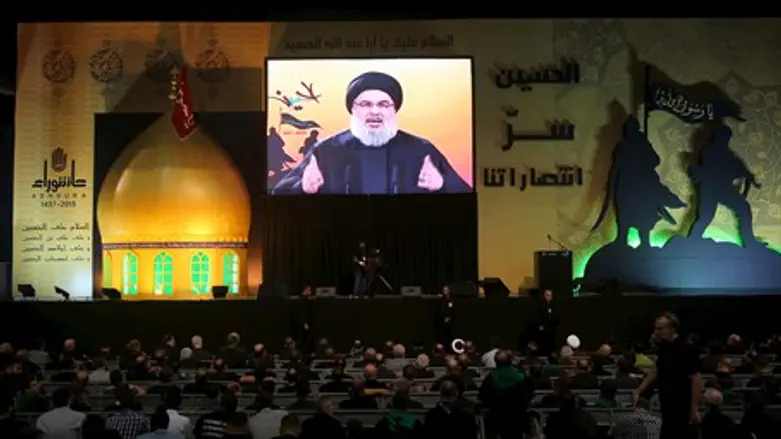 Hassan Nasrallah addresses supporters in Beirut