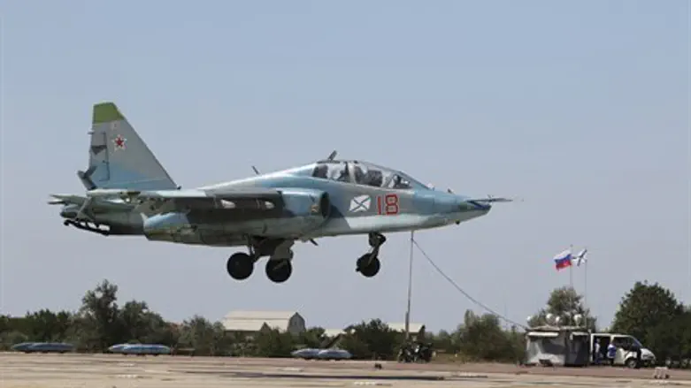Russian Sukhoi Su-25 j fighter jet (file)