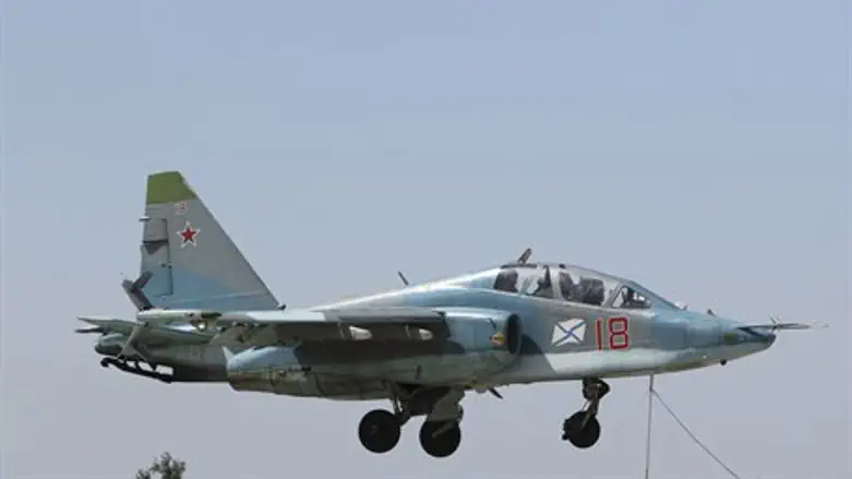 Russian Sukhoi Su-25 j fighter jet (file)