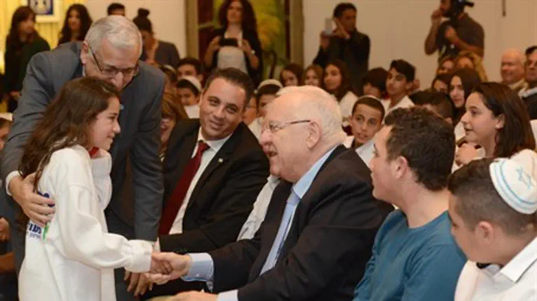 President Rivlin and child victims of terrorism