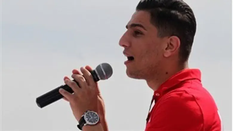Mohammed Assaf at UN event in Gaza