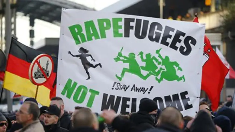 Anti-immigrant protest in Cologne (illustration)