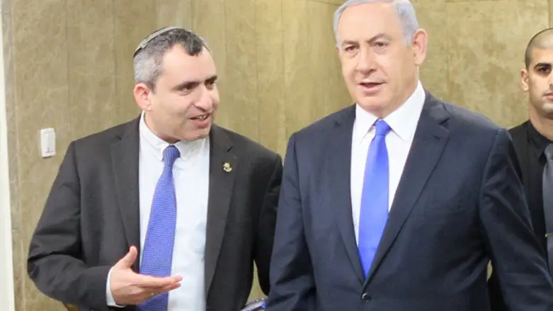 PM Netanyahu and Ze'ev Elkin