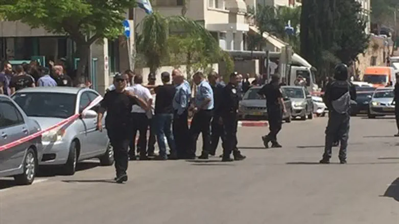 Scene of the attack in Rosh Ha'ayin