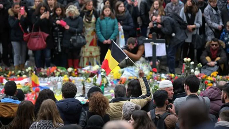 Memorial to Brussels bombings victims