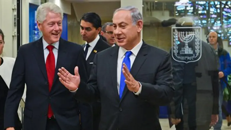 Binyamin Netanyahu and Bill Clinton