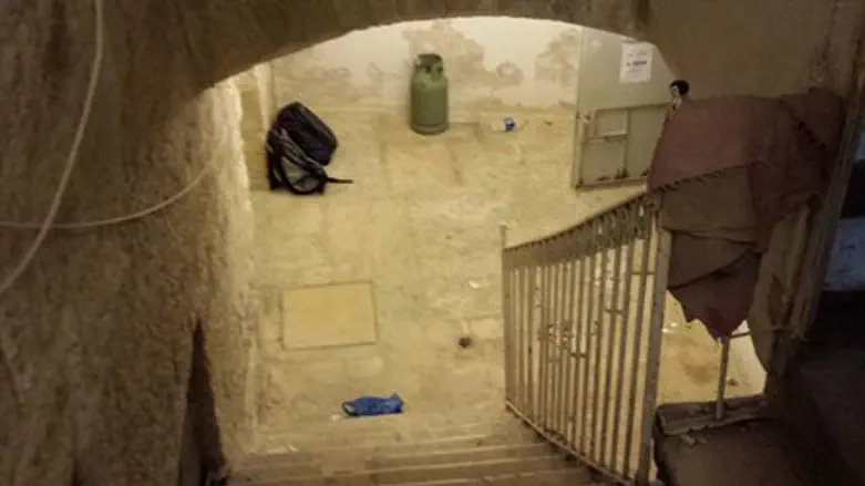 Entrance to reclaimed Jewish home in Jerusalem's Old City