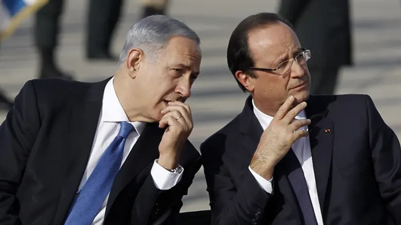 Prime Minister Binyamin Netanyahu and French President Francois Hollande