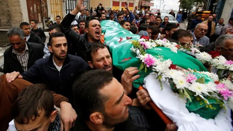 Funeral of terrorist Abdel Fattah al-Sharif in Hevron May 28 2016