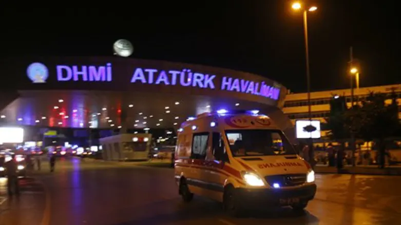 SIte of attack on Ataturk Airport in Istanbul