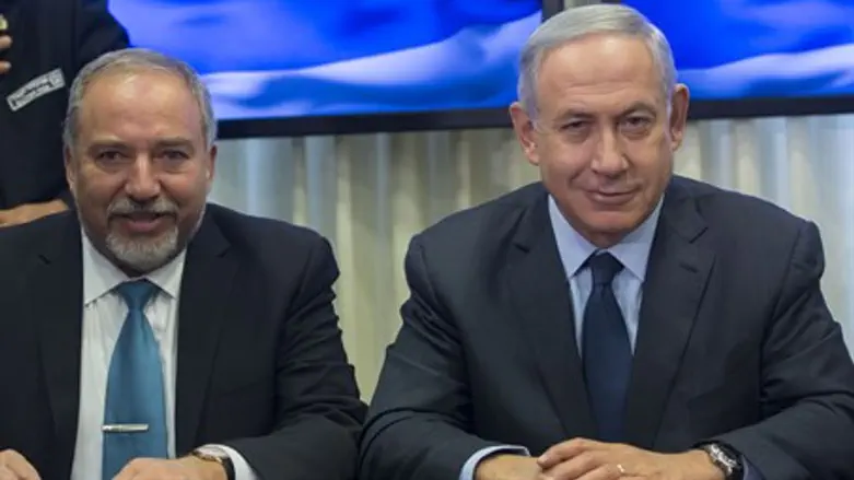 Avigdor Liberman and Binyamin Netanyahu
