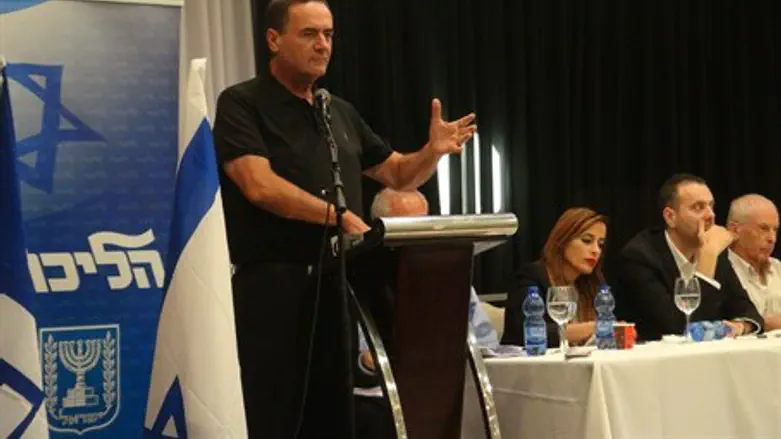 Minister Yisrael Katz at the Likud convention